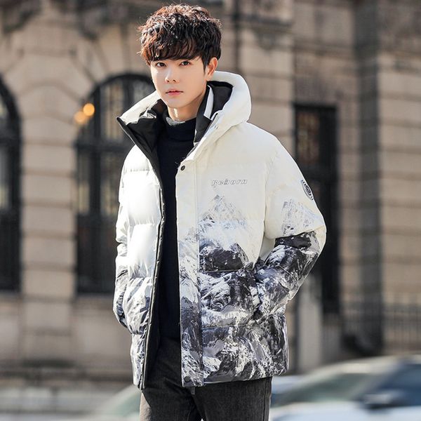 

2021 down winter china warm and tiktok recommended for men's coat et, Black