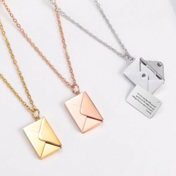 

fashion women's envelope pendant personalized clavicle chain necklace, Black