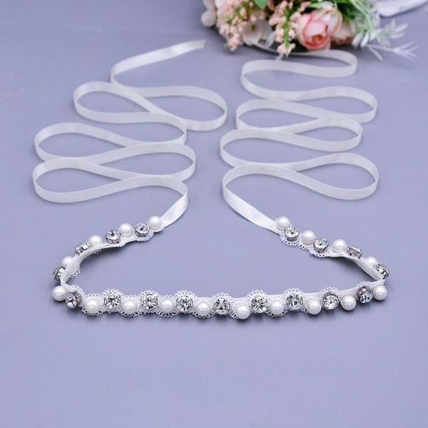 

wedding sashes amorarsi s71 belts pearl bridal bridesmaid dress accessories belt for women prom evening dresses girlfriend gift, White