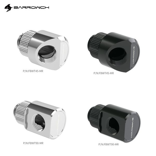 

fans & coolings barrowch 45/90 degree rotation adapter g1/4 male to female modification parts glossy fbwt45-mr/fbwt90-mr