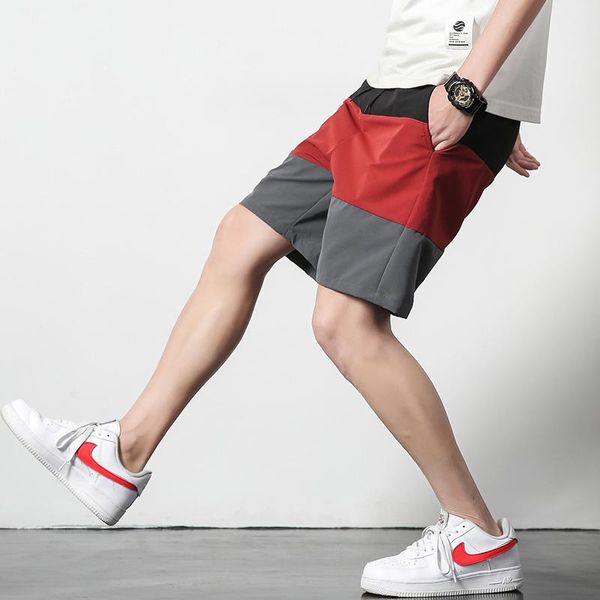 

summer men's cotton shorts 2021 casual loose short trousers sports straight striped bermuda five pants men 4xl, White;black