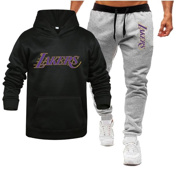 

2021 autumn men's and women's new fashion loose sweater leisure sports fleece suit, Gray