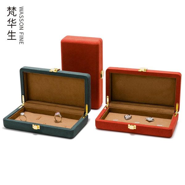 

jewelry pouches, bags creative ring box bracelet pendant storage portable lock gift boxes and packaging, Pink;blue