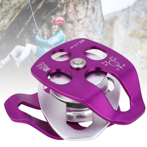 

side swing double pulley en 12275 outdoor aviation aluminum for rock climbing mountaineering accessory cords, slings and webbing