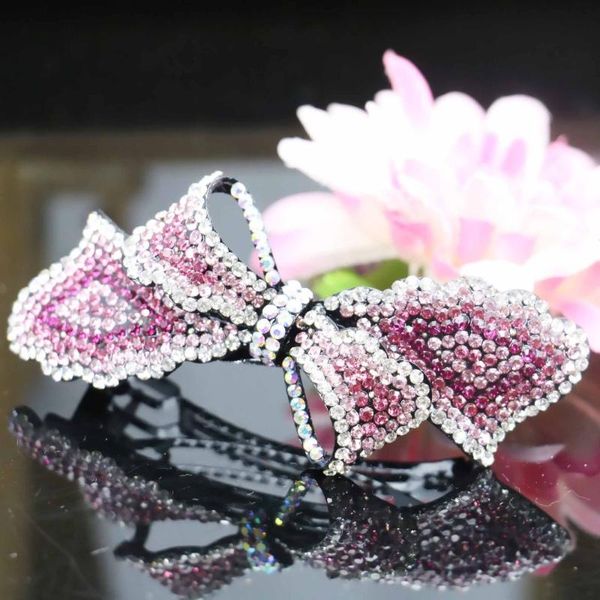 

hair clips & barrettes 35*90mm korean style bridal wedding headdress head bands headband headpiece clip accessory bows rhinestone gifts, Golden;silver