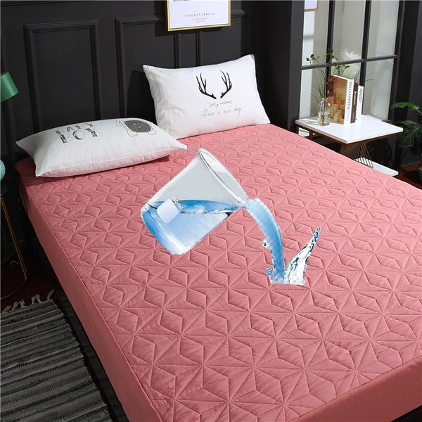 

sheets & sets waterproof bed cover mattress protector solid color anti slip urine prevention fitted sheet style queen king size