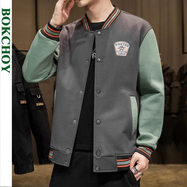 

men's jackets 2021 spring men casual thin coat korean style trendy sports jacket -j163, Black;brown