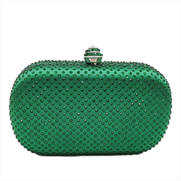 

double women crystal clutch bag satin evening bags diamond wedding handbags and purses blue yellow green