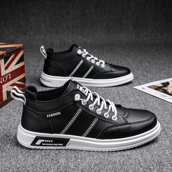 

2021 athletic mid-sports running shoes men's fashion black grey beige trend young people