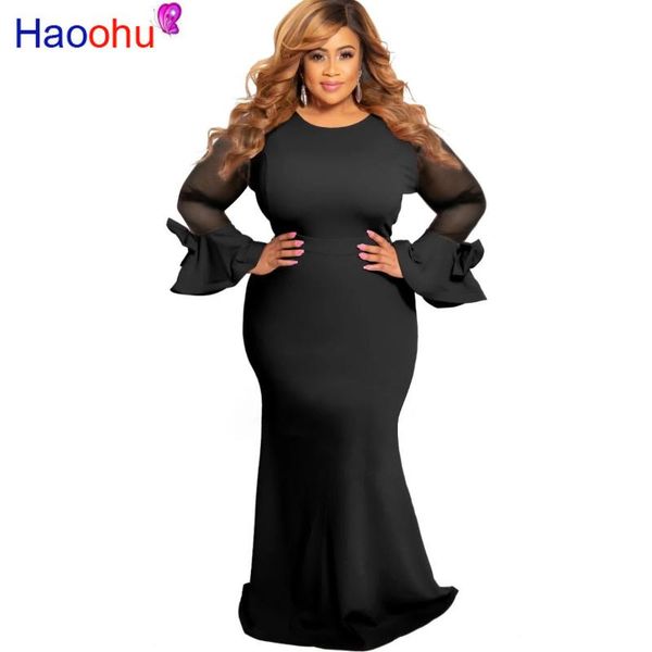 

casual dresses women's plus size black dress hollow out long sleeves party summer women bodycon vintage vestidos, Black;gray