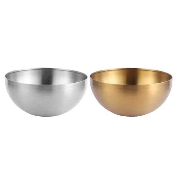 

bowls 2pcs salad bowl stainless steel noodles household large fruit