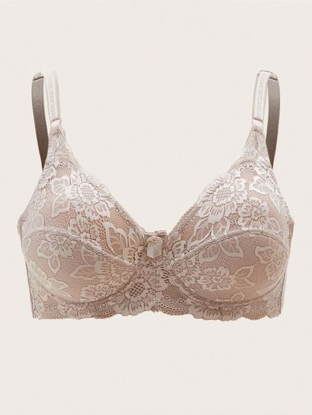 

plus contrast lace underwire bra z9io#, Black;white