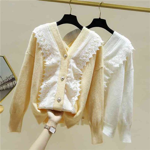 

plus size women's slim fat sister autumn and winter belly slimming age reduction sweater outer wear uk186 210506, White