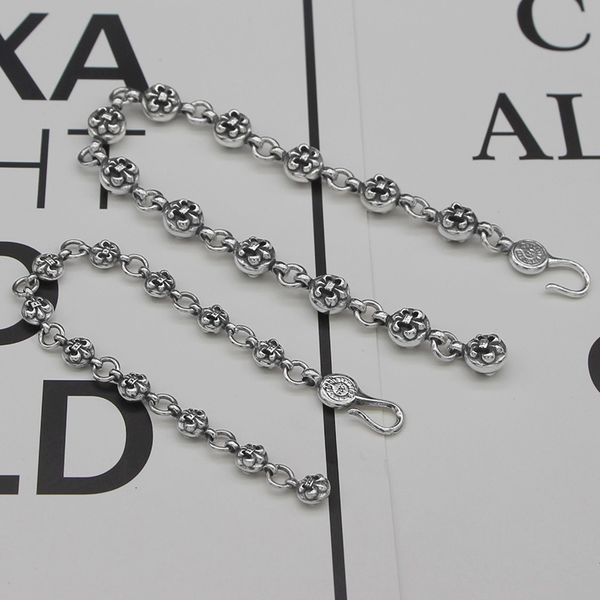 

sier potential 925 sterling three-dimensional ship anchor bracelet ch fashion personality trendy men's and women's student style s, Golden;silver