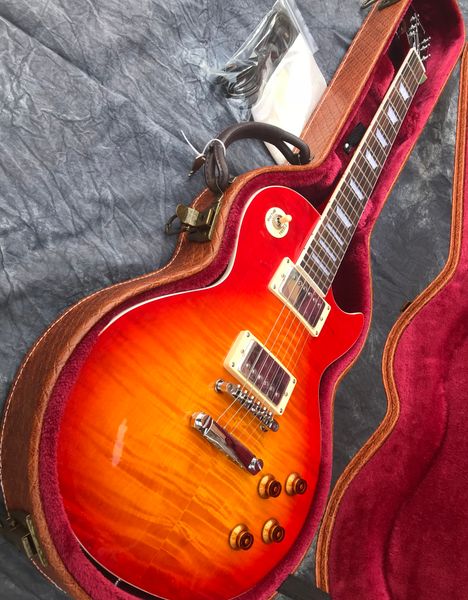 

lp standard electric guitar body mahogany fingerboard rosewood ,can customize flame maple