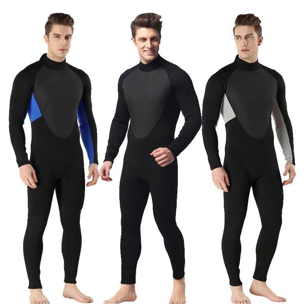 

one-piece suits 3mm wetsuits surfing diving swimming for men all black