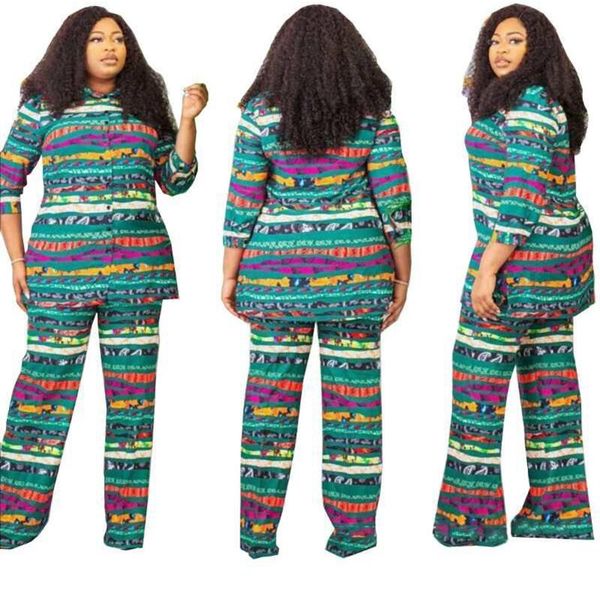 

l-3xl plus size 2 piece women's sets africa clothing pant suits ladies business office +pants african set for ethnic, Red