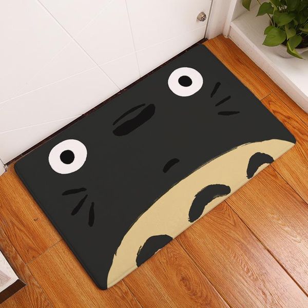 

Flannel Cartoon Animal Totoro Welcome Mats For Front Door Waterproof Living Room Doormat Anti-slip Kitchen Carpet Bathroom Rug Carpets