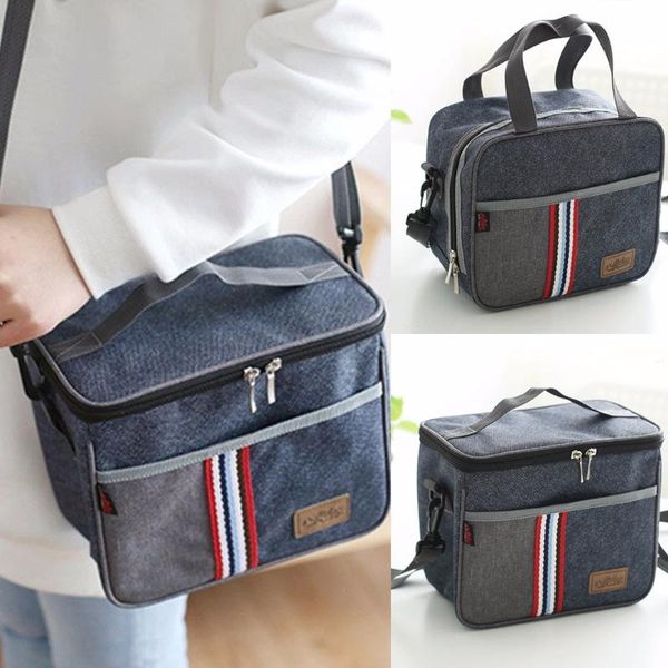 

storage bags portable insulated thermal cooler lunch box bento picnic tote bag case 2 styles