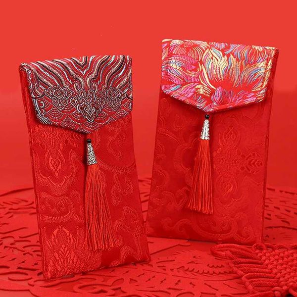 

silk red envelope bag year's satin wedding embroidered packet gift wrap