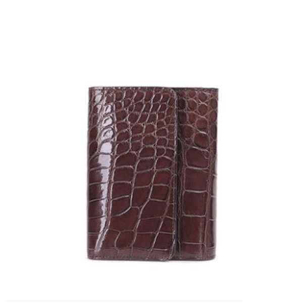 

wallets afanzhe thailand crocodile leather men wallet brief paragraph male business fashion purse, Red;black