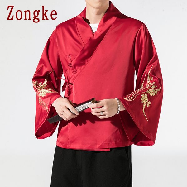 

embroidery coat kimono jacket clothing korean style bomber jackets for men fashion clothes 5xl kg-72, Black;brown