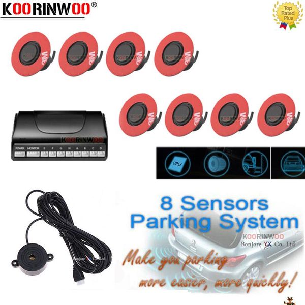 

car rear view cameras& parking sensors koorinwoo 13mm buzzer sensor kit reverse front radar speaker alert indicator probe system 12v white b