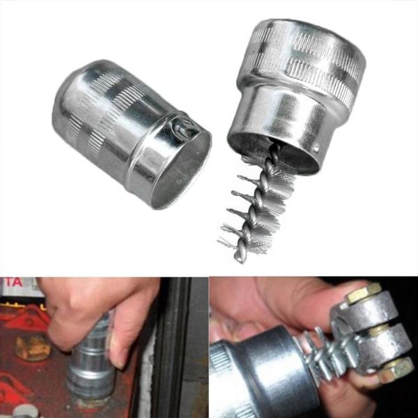 

car sponge stainless steel cleaning battery post terminal cable cleaner dirt corrosion brush hand tool wire