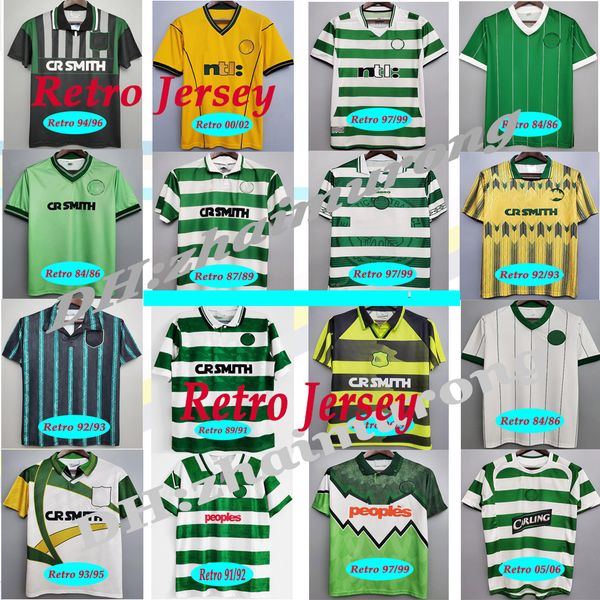 

retro celtic soccer jerseys 84 86 87 88 91 92 93 95 96 97 98 99 00 02 07 08 brattbakk larsson classic vintage old calssical shirt football u, Black;yellow