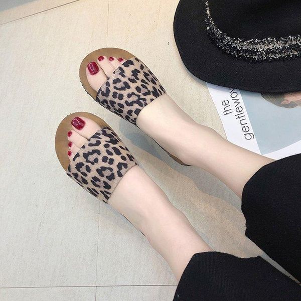 

slippers leopard print women female casual sandals flip flops summer beach shoes slip on bling gold flat slides, Black