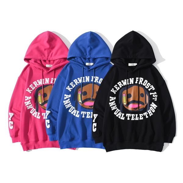 

kanye men hoodies sweatshirts loose women's hoodie label fashion hip hop letters long sleeve jacket with box, Black