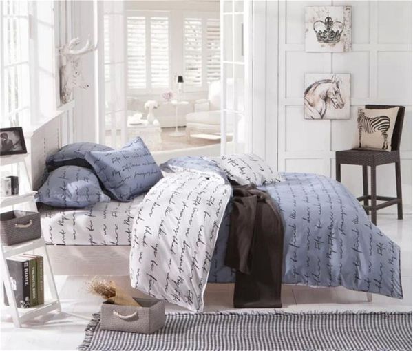 

bedding sets love letter simple fashion quilt cover pillowcase without bed sheet set