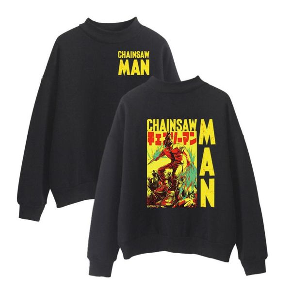 

men's hoodies & sweatshirts print sweatshirt hoodie women men sportswear long sleeve chainsaw man galgali casual clothes, Black