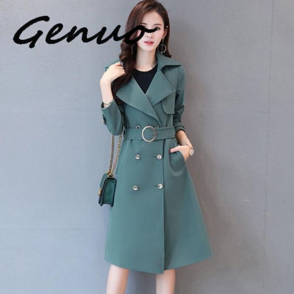 

women's trench coats plus size 5xl windbreaker female spring autumn casual chic loose ladies long outerwear coat women basic, Tan;black
