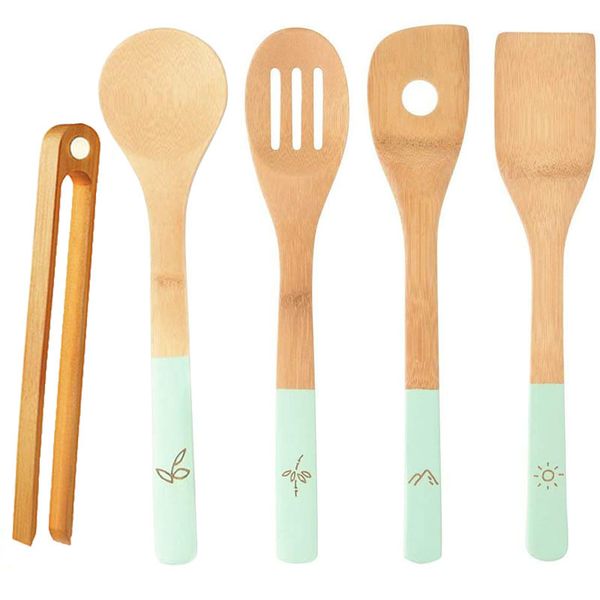 

shovel colored painted bamboo creative kitchenware utensil set