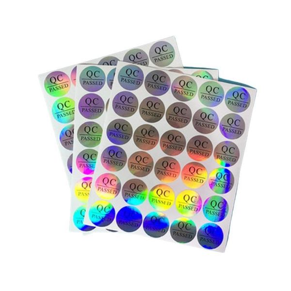 

gift wrap label sticker qc pass inspection round quality product qualified self-adhesive