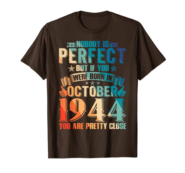 

made in october 1944 t-shirt of being awesome gifts shirt, White;black