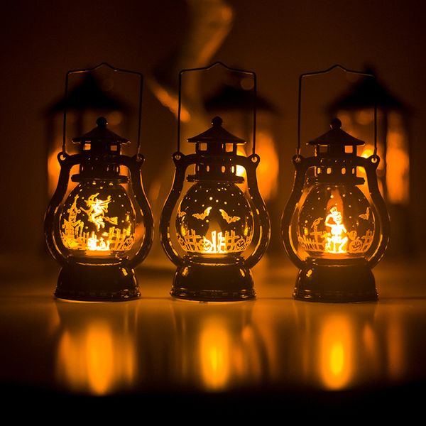 Старинные светодиодные нефтяные огни 3 цвета теплые белые пони ручной лампы висит фонарик света для хэллоуин праздник украшения вечеринки