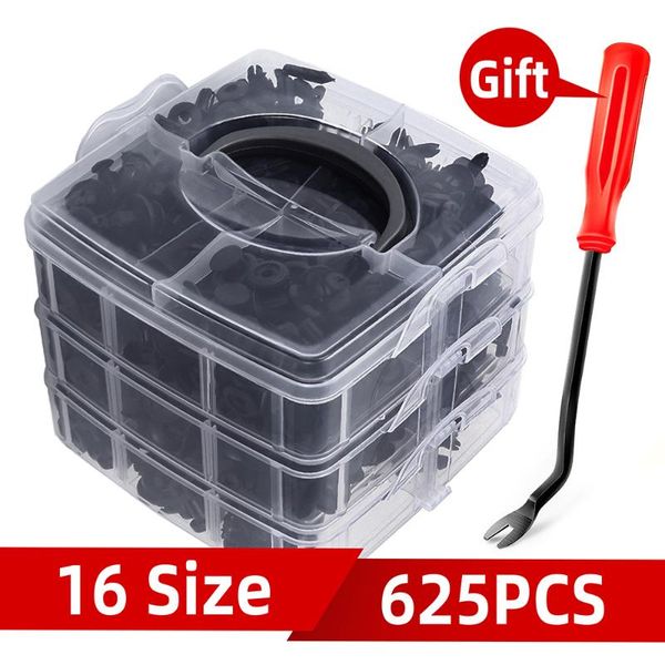 

other vehicle tools 16 size 625pcs auto fastener clip mixed car body push retainer pin rivet bumper door trim panel kit