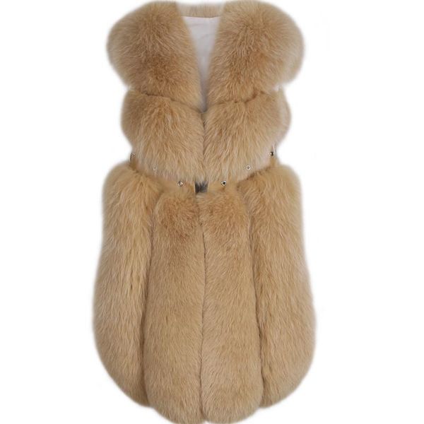 

ladies natural fur gilet women real vest women's & faux, Black