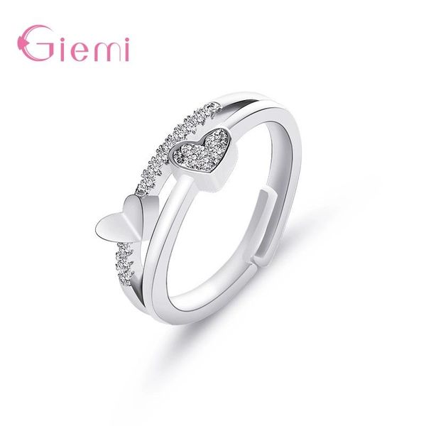 

cluster rings 2 colors option sterling silver genuine 925 jewelry round finger for women open adjustable wedding statement, Golden;silver