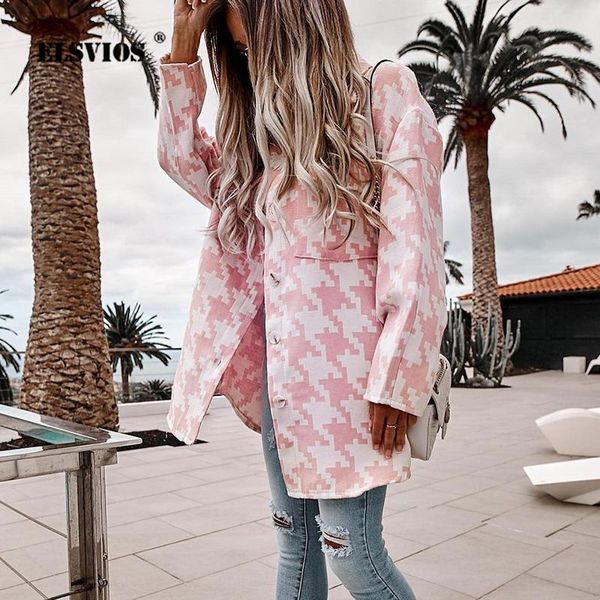 

women's jackets fashion women streetwear turn-down collar fall winter long sleeve casual printed buttons cardigan elegant lady coats, Black;brown