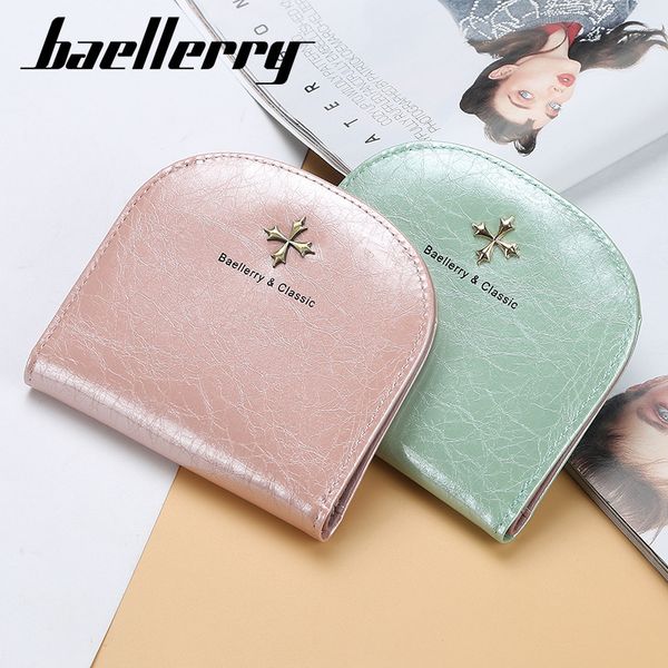 

baellerry women's short wallet korean version thin cute zipper ticket clip fashion sequin magnetic buckle card bag, Red;black