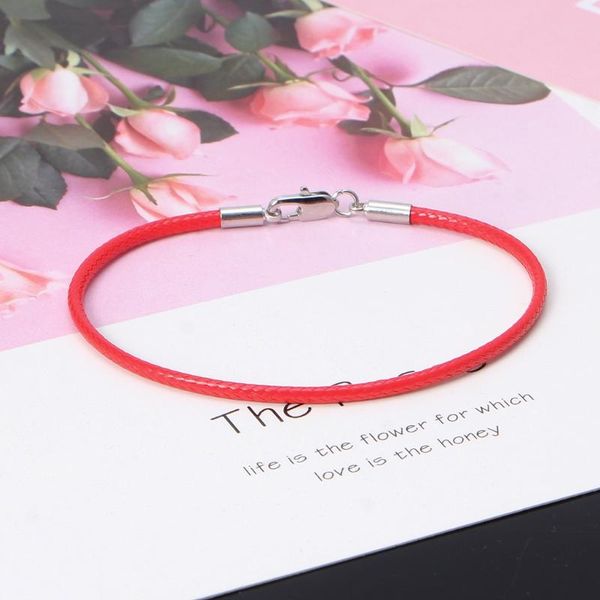 

braided leather bracelet wristband with lobster clasp charm beads diy jewelry 40jf bracelets, Golden;silver