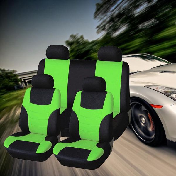

car seat covers 8pcs universal classic cover protector styling set (fluorescent green)