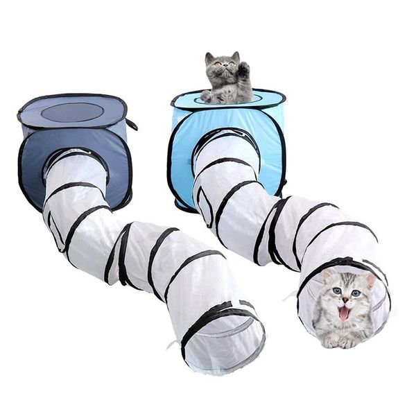 

cat tunnels for indoor cat, toys collapsible, play tent house bed puppy kitten