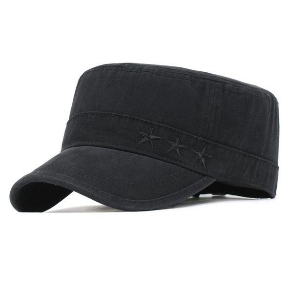 

classic vintage women men fatigue army cap fabric hats for sun casual military adjustable hat wide brim, Blue;gray