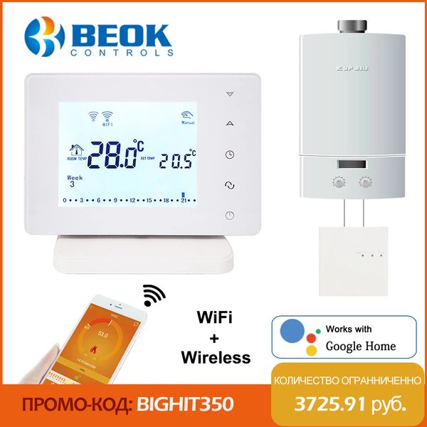 

beok wireless rf wifi smart thermostat for gas boiler temperature controller usb powered works with google home alexa