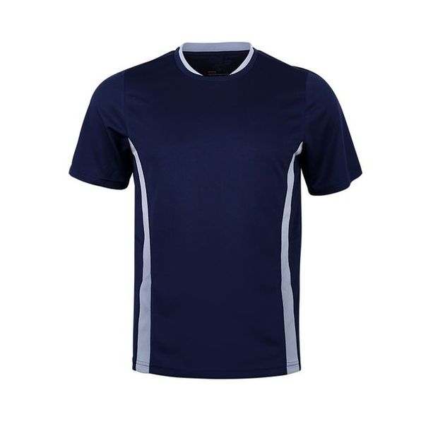 Мужчины темно-синий с коротким рукавом футбол футбол в футболке Университет Футбол матч рубашка быстрый DipawerR