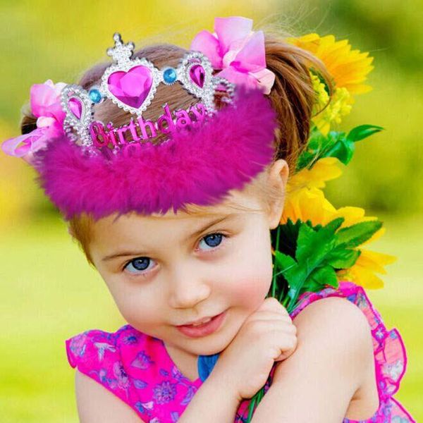 

hair clips & barrettes children feathered crown plastic toys, Golden;silver